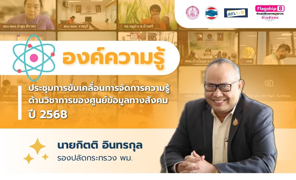 การประชุมการขับเคลื่อนการจัดการความรู้ด้านวิชาการของศูนย์ข้อมูลทางสังคม ปี 2568